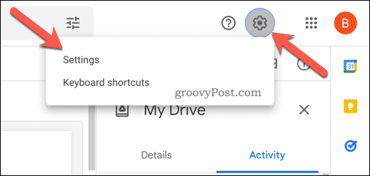Avage seaded Google Drive'is