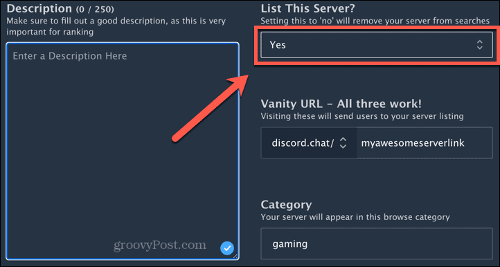 nimekirja discord server