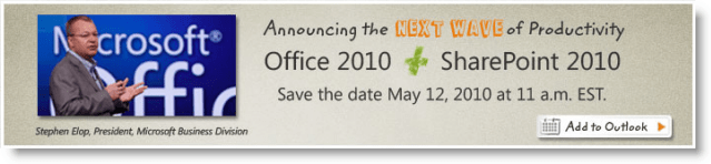 Microsoft Office 2010 käivitamissündmus