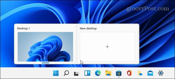 Virtuaalse töölaua nupp Windows 11