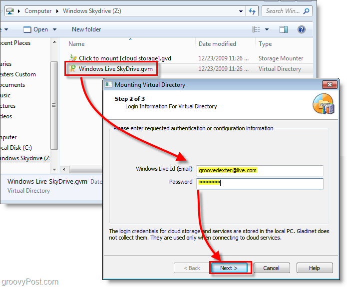 Windows Live SkyDrive'i ühendamine draivikirjaga Windows Exploreris [Kuidas]