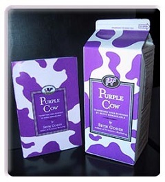 Purple Cowi esimene väljaanne tuli piimakarbis.