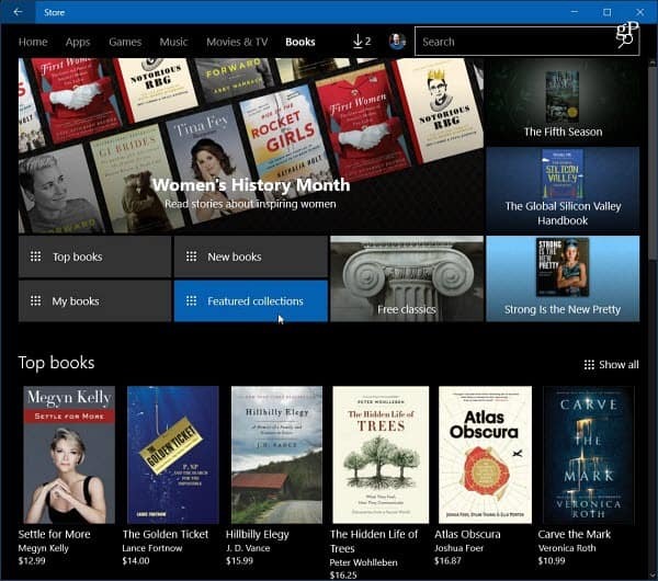Windows 10 e-raamatud