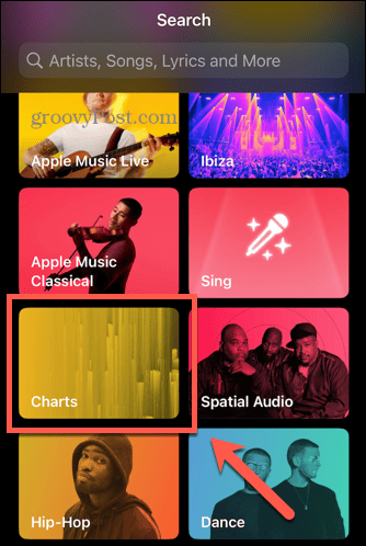 Apple muusika edetabelite kategooria