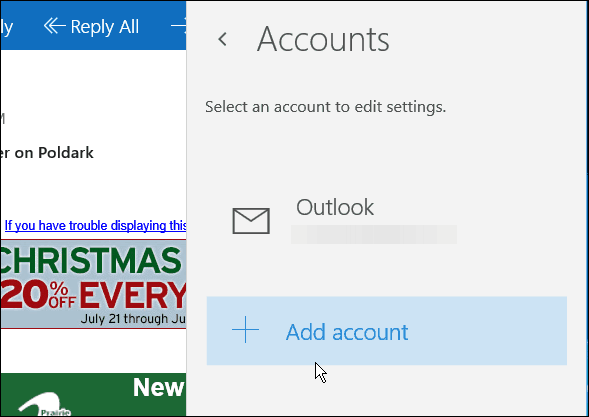 E-posti rakendus Windows 10