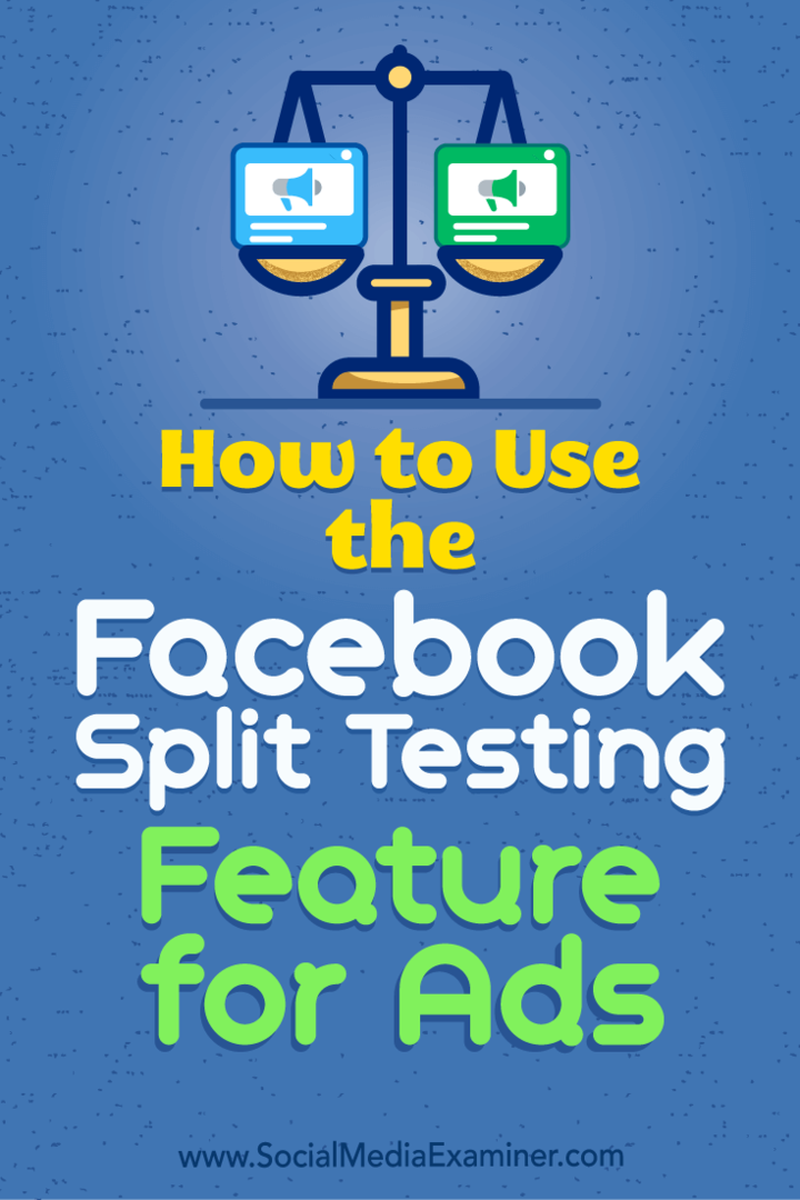 Kuidas kasutada Facebooki jagatud testimise funktsiooni reklaamide jaoks: sotsiaalmeedia eksamineerija