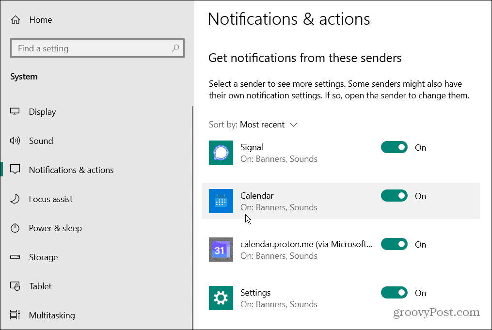 Lülitage Windowsis rakenduse märguandehelid välja
