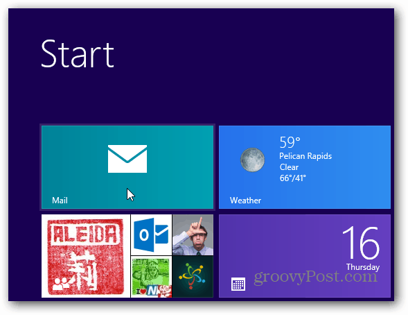 Käivitage Windows 8 meiliklient