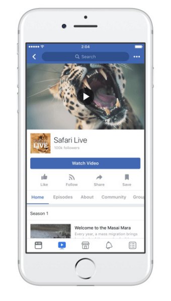 Facebook Show Pages muudab vahekaardi Vaata jaoks uute episoodide loomise ja avaldamise sujuvaks.