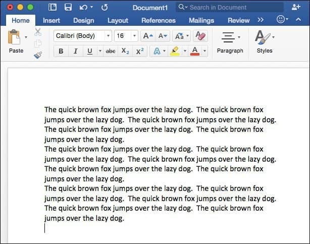Microsoft Word for Mac 2016 Näpunäide: genereerige juhuslik tekst
